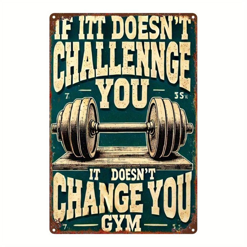 Fitness Motivation Metallblechschild Gewichtheben Fitness Poster Man Cave Garage Heimwanddekor 8x12 Zoll