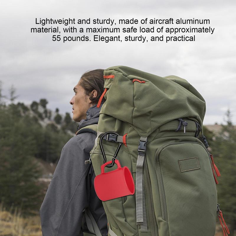 Legierung Lock Ring Karabinerhaken Kürbisform Nicht-verriegelndes Design Großer Wander-Camping-Karabiner Schnellverbindungs-Karabinerhaken