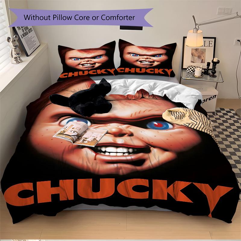 Chucky Horror Doll Icon Print 3Pcs Bedding Setduvet Cover With 2 Bedropillowcase Home Birthday Gift