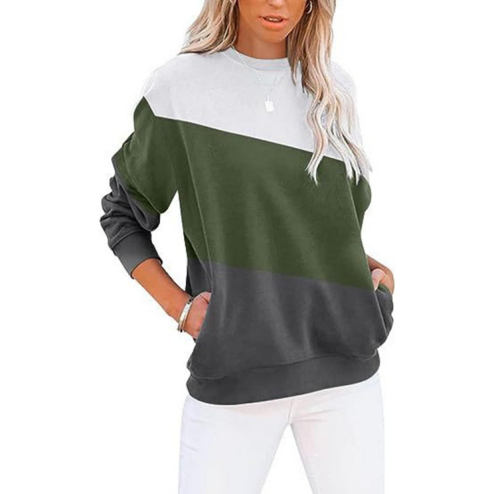 

Women s Gradient Printed Pocket Top Hoodie L