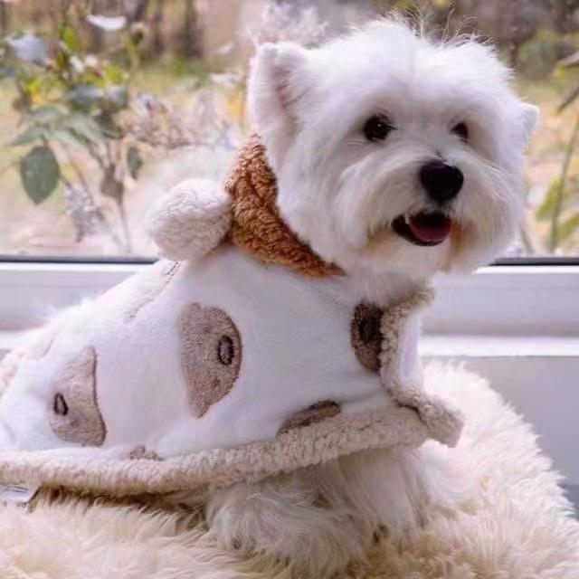 

Накидка для собак Осенне-зимнее теплое одеяло для домашних животных Шаль Накидка для собак Гнездо для маленьких собак Зимняя одежда для маленьких собак, кошек, щенков L