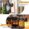 Solar Flame Lanterns Outdoor Waterproof Upgraded Flickering Flame Solar Lantern Lights Decorative Hanging Lamp for Yard Garden