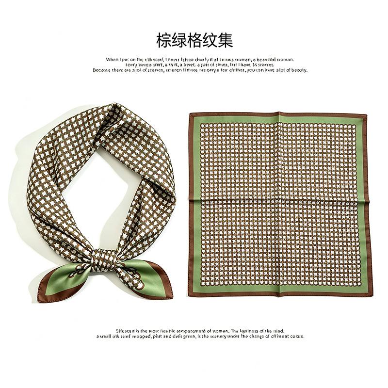 [111 mulberry silk] Korean version of classic cashew nut flower bag headscarf, small square scarf, shirt, suit, thin silk silk scarf