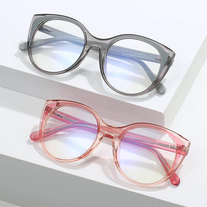 Glasses Frame Cat Eye Catwalk Optical With Myopia Plate Pin Tr90