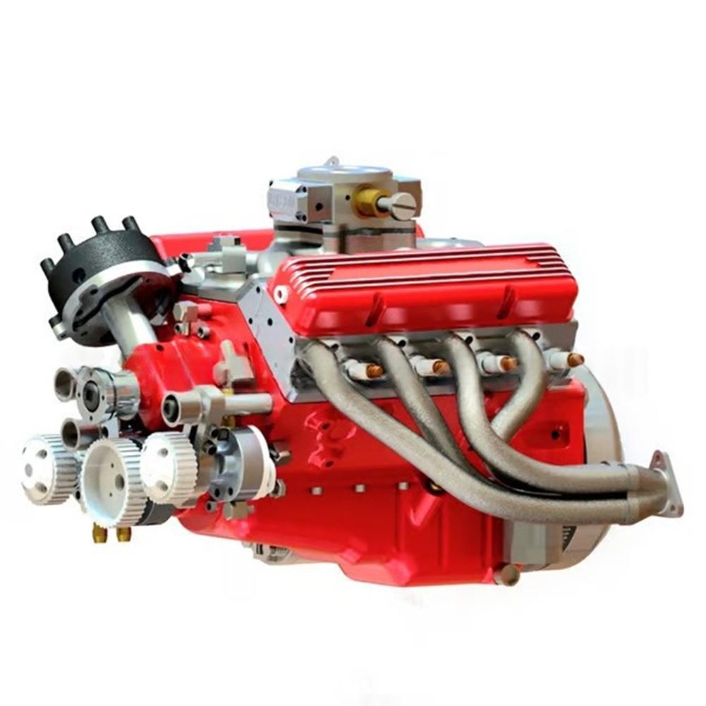 

Проект STEM Модель двигателя V8 Набор для сборки Настольное украшение Красный Набор моделей автомобильной инженерии Материалы для поделок DIY Архитектура малого блока