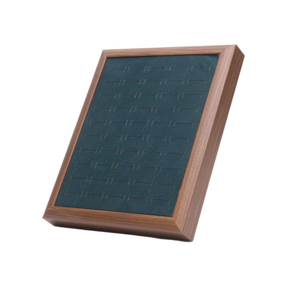 Elegant Fashion Jewelry Trays Large Capacity Organizer 50 Slot Rings Display Holder Velvet Leather Decoration