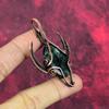 Seraphinite Pendant Copper Wire Wrapped Pendant Handmade Gemstone Pendant Bull Face Shape Pendant Copper Wire Wrap Jewelry Engagement Gifts