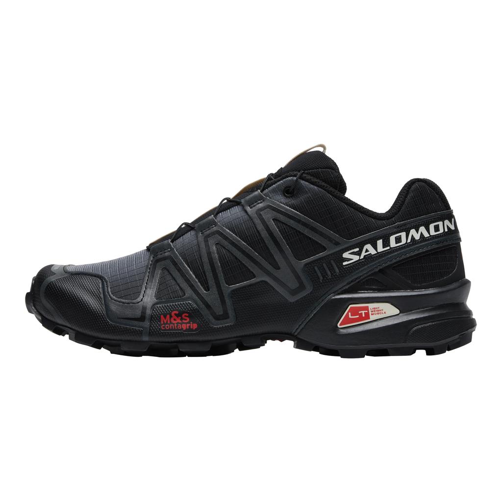 Salomon Speedcross 3 Dual Aura Yin Yang Series Low Top Trail Running Shoes Unisex Sneakers Black Vanilla Fire-Red 478442