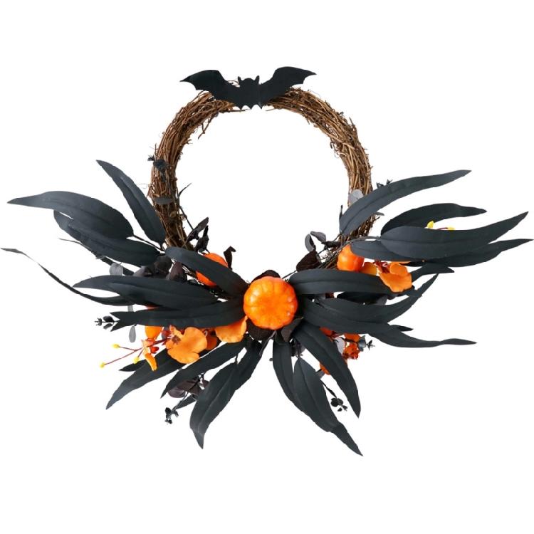 Wall Mounted Realistic Flower Wreath Eye Catching Garlands for Halloween Enthusiasts Door Hangings Party Essential