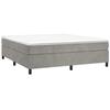 VidaXL Spring Bed Base Light Grey 160x200 Cm Velvet3121126