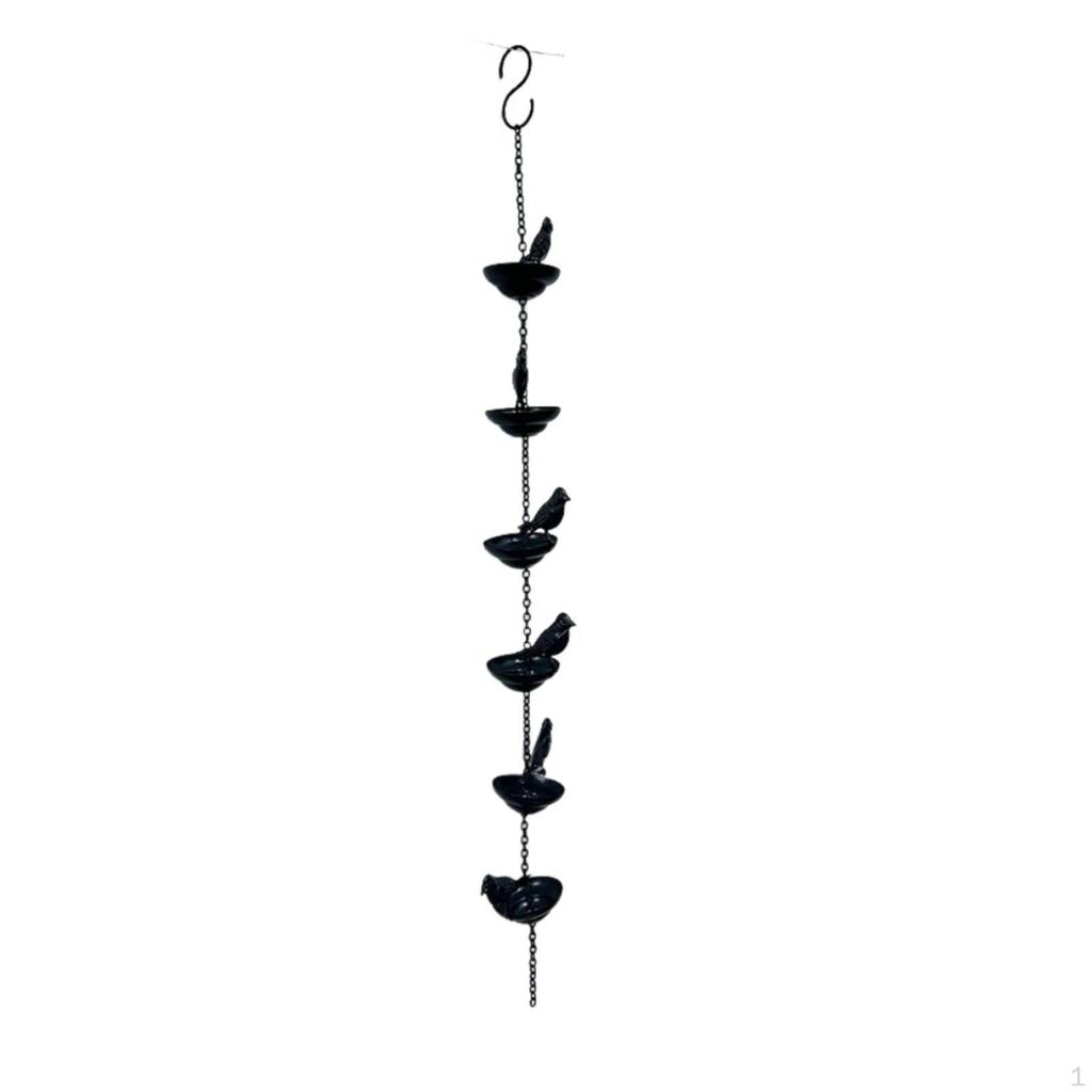 Bird Cup Chain Metal Avian Rain Water Drainage for Porch
