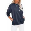 Women's Solid Color Pocket Top Hoodie