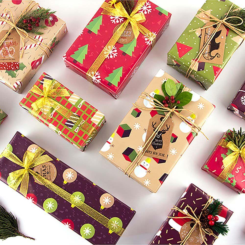 Santa Claus Snowflake Xmas Tree Christmas Decoration Party Supplies Gift Wrapping Paper Scrapbook