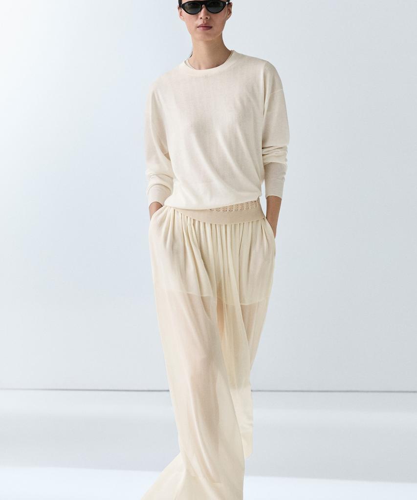 Masimodutti Wool Blend Fine Knit Sweater