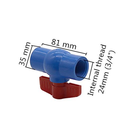 1Pc 1/2"~2" PVC Pipe Socket Ball Valve Aquarium Fish Tank Connectors Fittings Garden Irrigation System Adapter PVC Ball Valve