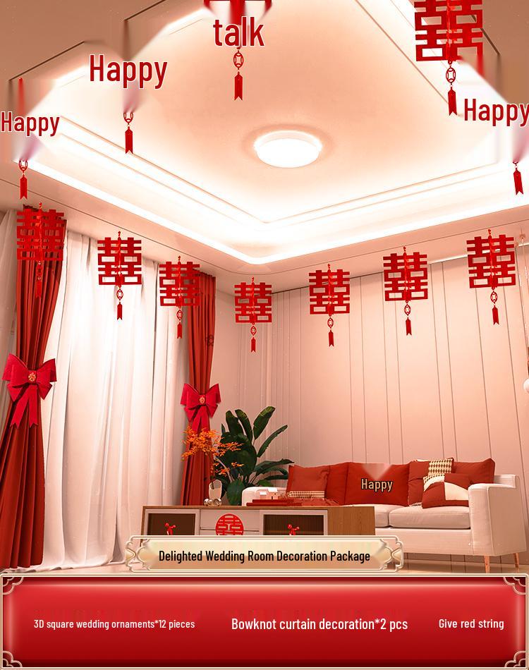 Wedding Room Decoration Set for Bride and Groom's New Home