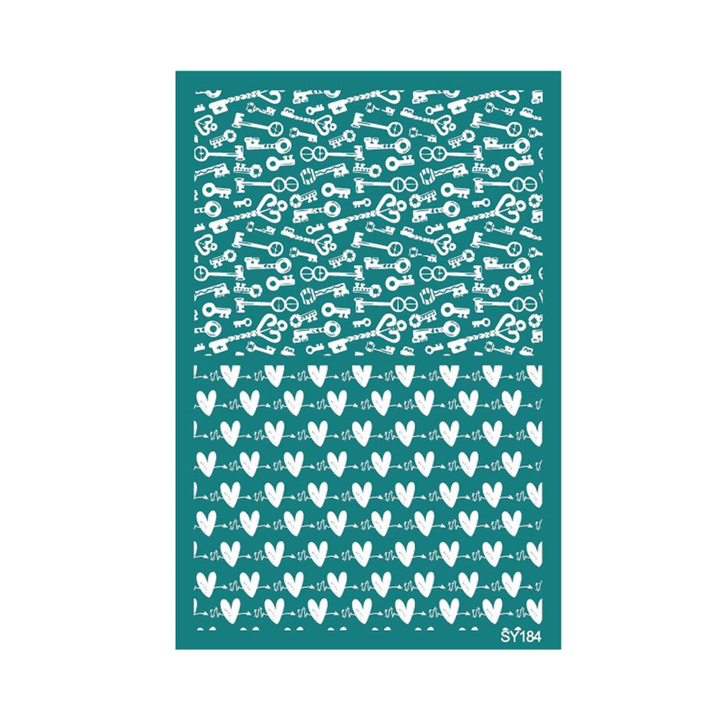 Reusable Silk Screen Stencils Valentines Day Silkscreen Printing Stencils Earrings Transfers Stencils for Craft Making