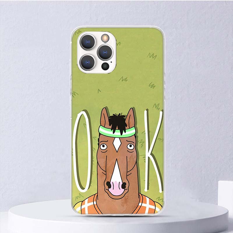 Cartoon B-BoJack Horsemans Soft Case For iPhone 16 17 Air 16E 15 Plus 11 12 13 Mini 14 Pro Max Phone Cover Apple 7 8 SE Coque Fu