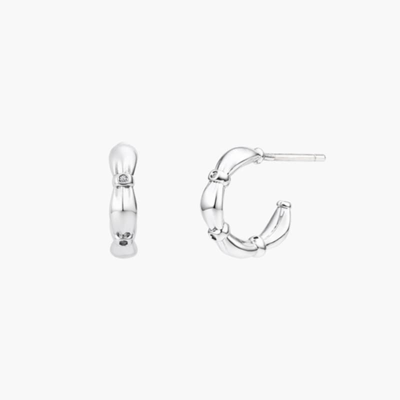 Noonoo Fingers Thin Shirr Earrings