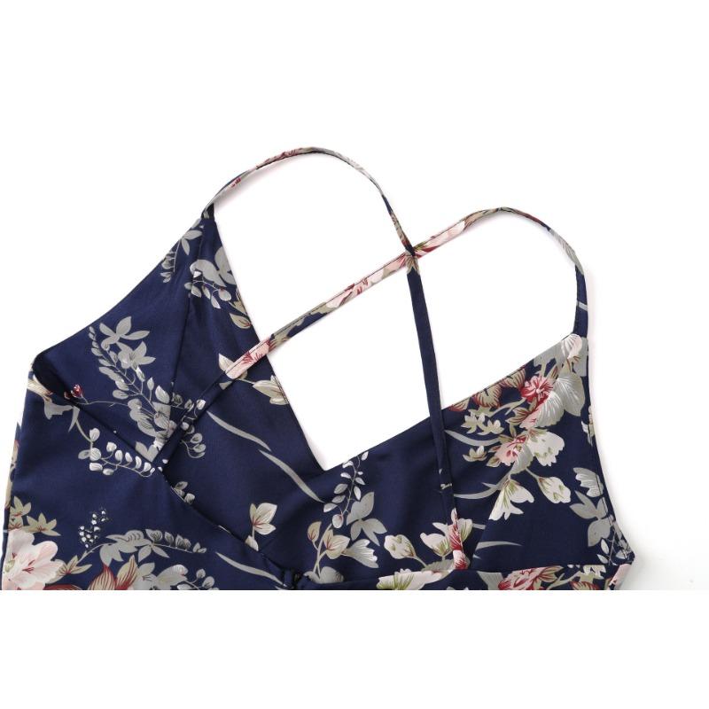 Dámské sexy šaty s výstřihem do V a bez rukávů, asymetrické šaty