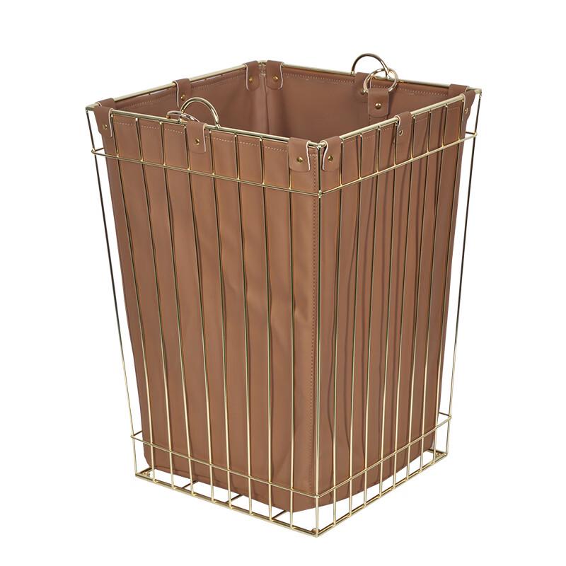 Handun Modern Leather Laundry Hamper