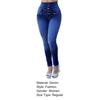 Women Jeans Solid Color Slim Fit Denim High Waist Summer Pants Female Clothes