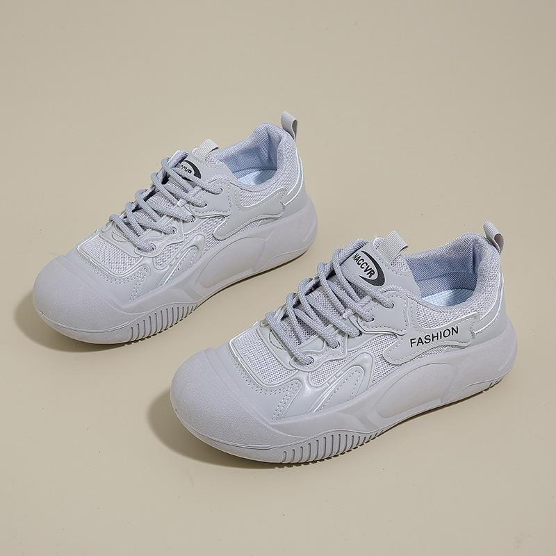 Spring new breathable little white shoes female students through the net versatile leisure sports board shoes