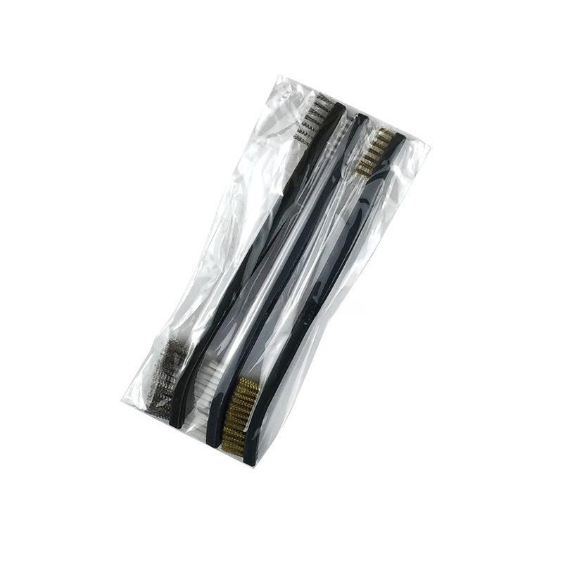 7-Inch Industrial Cleaning Brush Set with Steel, Copper, and Nylon Wire for Polishing and Grinding Machinery.