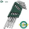 SATA Long L-Type Ball-End Hex Wrench Set, 9-Piece