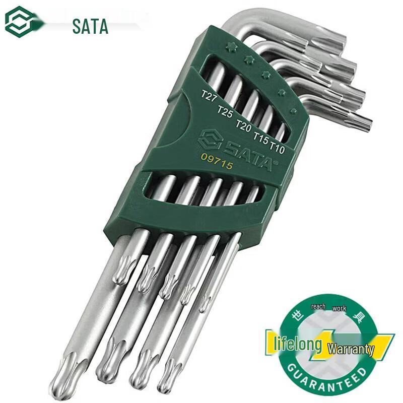 SATA Long L-Type Ball-End Hex Wrench Set, 9-Piece
