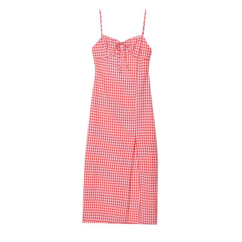 Jnleaog Autumn New Women's Clothing Fashion Style Stylish Fashion Grid Midi Skirt Dress 3564100061
