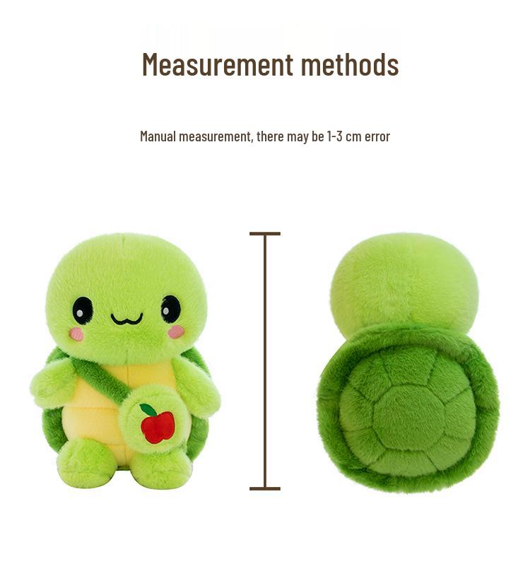 Adorable Green Apple Turtle Plush Pillow - Soft, Cute Stuffed Animal Gift