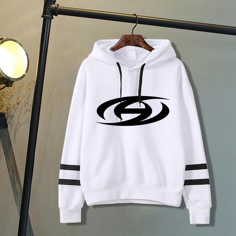 Kpop Ateez Hoodie Unisex Fashion Personality Striped Long Sleeve Pullover Streetwear Casual Loose Hooded Sweatshirt