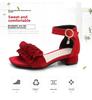 Summer 2024 Girls' High Heel Korean Style Sandals – Roman Princess Shoes for Little and Big Kids