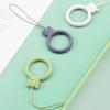Silicone Lanyard Silicone Pendant Ring Anti-lost Phone Short Lanyard  Keychain Keys Cord