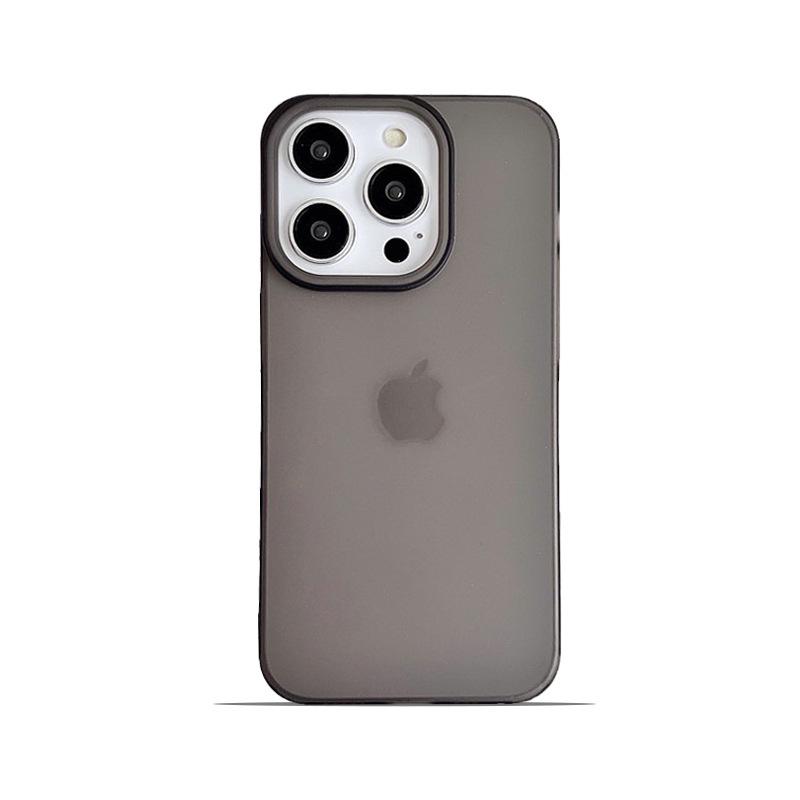 Frosted Transparent Gray Drop-Proof Protective Case for Apple 15 Promax