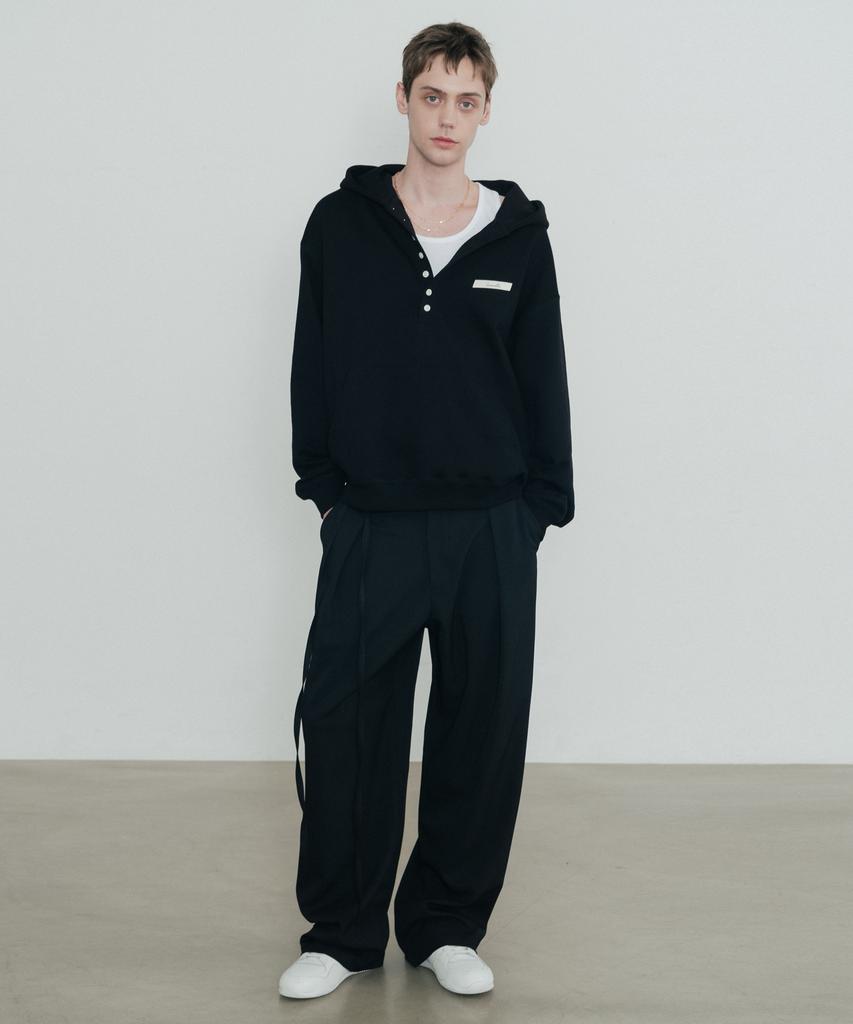 Tailor Cotton Sweat Hoodie Black