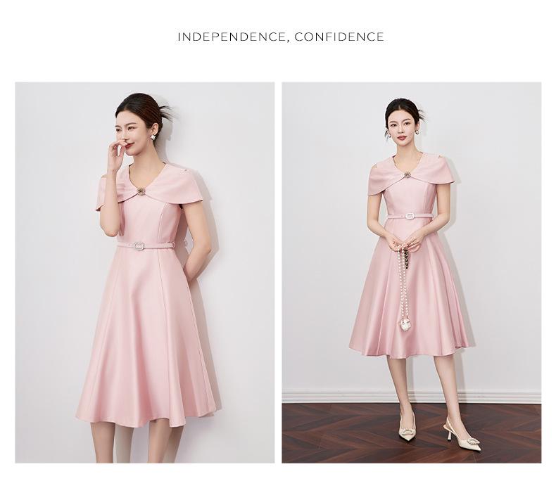 Damen Frühling/Sommer Französisches Leicht Reifes Abendkleid - Design für Formelle Anlässe