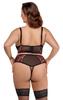 Cottelli CURVES - Sexy Floral Lace Set Black and Red 85C/L