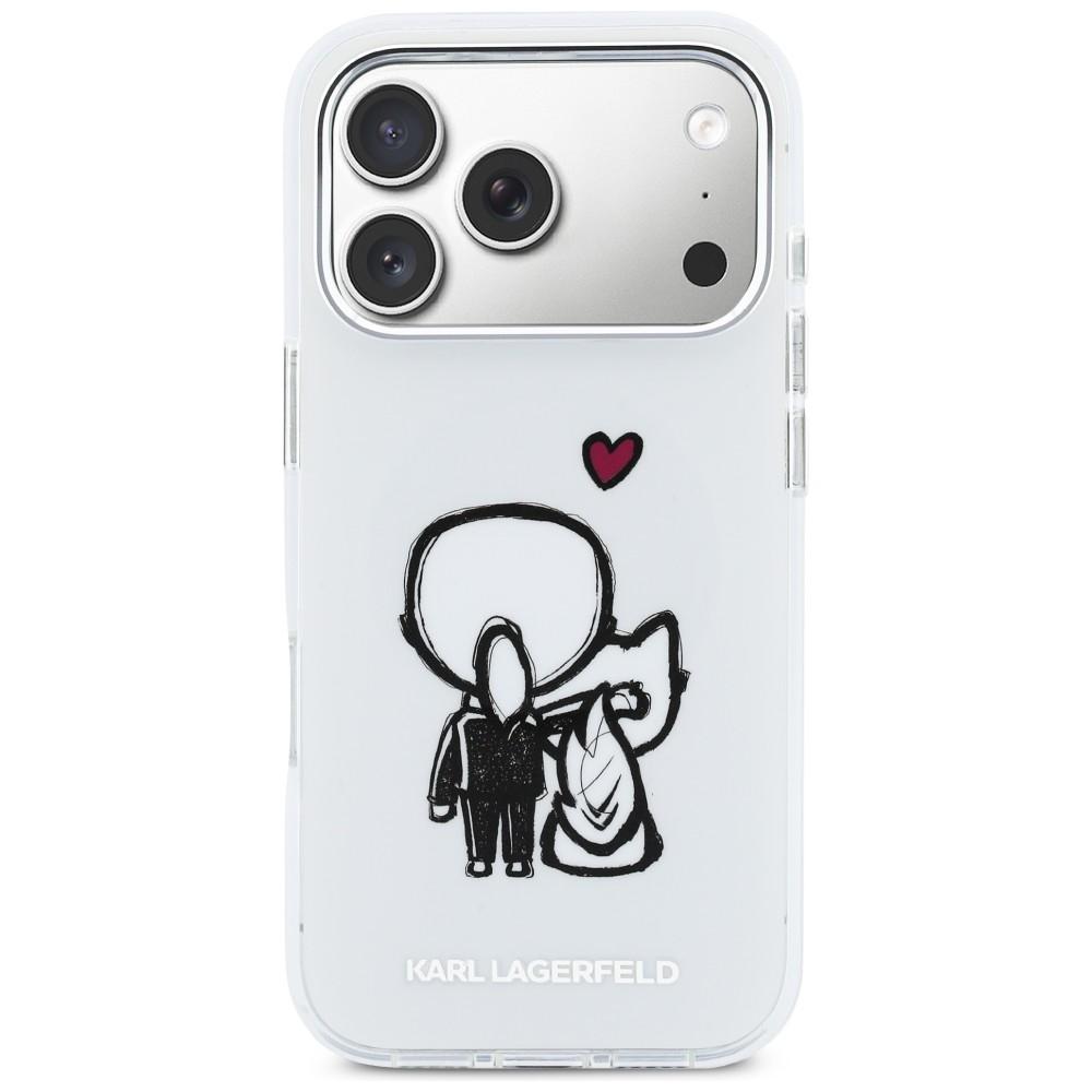 Karl Lagerfeld Karl & Choupette Back MagSafe Case for iPhone 17 Pro Clear