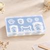 Assorted-Cavity Dog Casting Mould with Pet-Themed Motifs and Flexible Construction for Candle and Resin Craft Projects