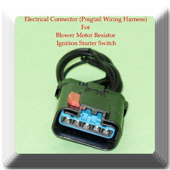 5 Wire Harness Pigtail Connector For Blower Motor & Starter Switch Fits: Dodge &