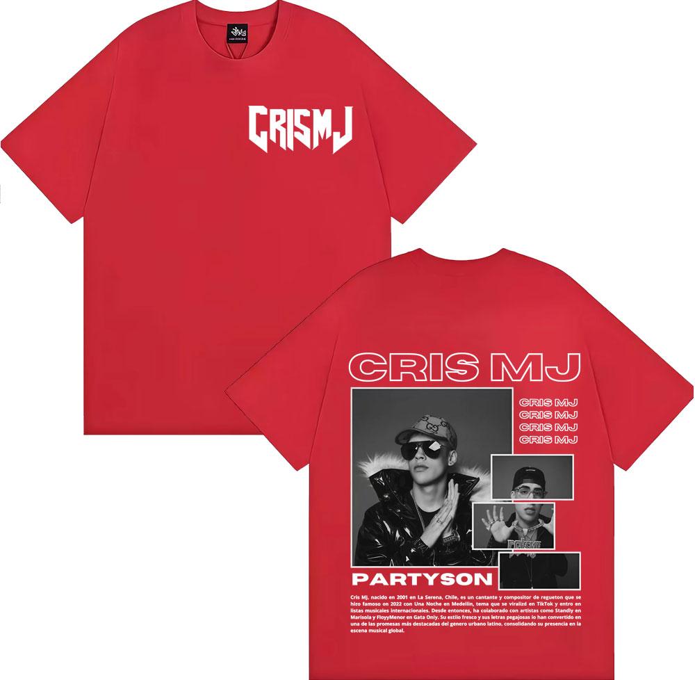 Rapper Cris Mj Tour 2025 Merch T-shirts Men Women Harajuku Vintage T Shirt Oversized Hip Hop High Quality Tee Shirt Streetwear
