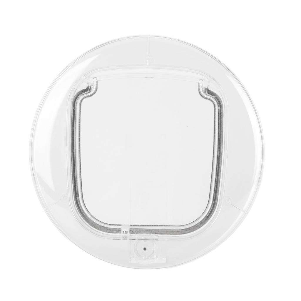 Cat Door for Interior Exterior Doors Transparent 4 Way Locks Silent Brush Strips Strong Magnetic