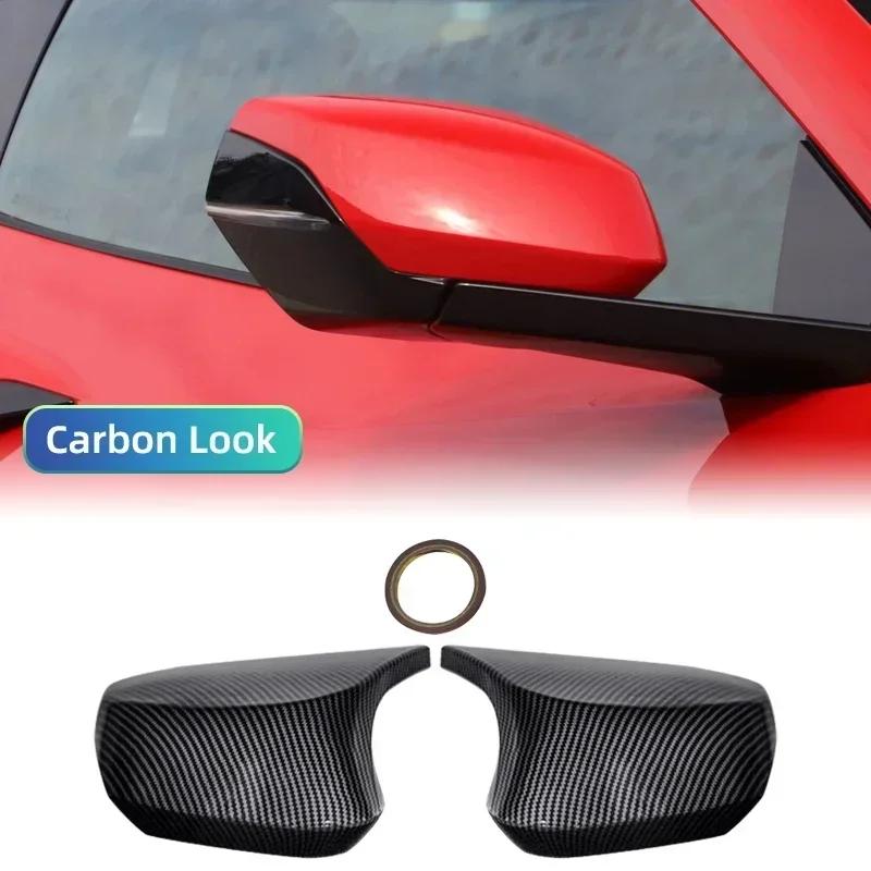 For Chevrolet Corvette C8 Z51 Z06 2020-2026 Car Rearview Side Mirror Cover Wing Cap Sticker Exterior Door Rear View Case Trim