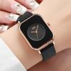 3/6PCS Women Watches Set Fashion Square Quartz Watch Casual Silicone Band Wristwatches for Women Gift Reloj Mujer