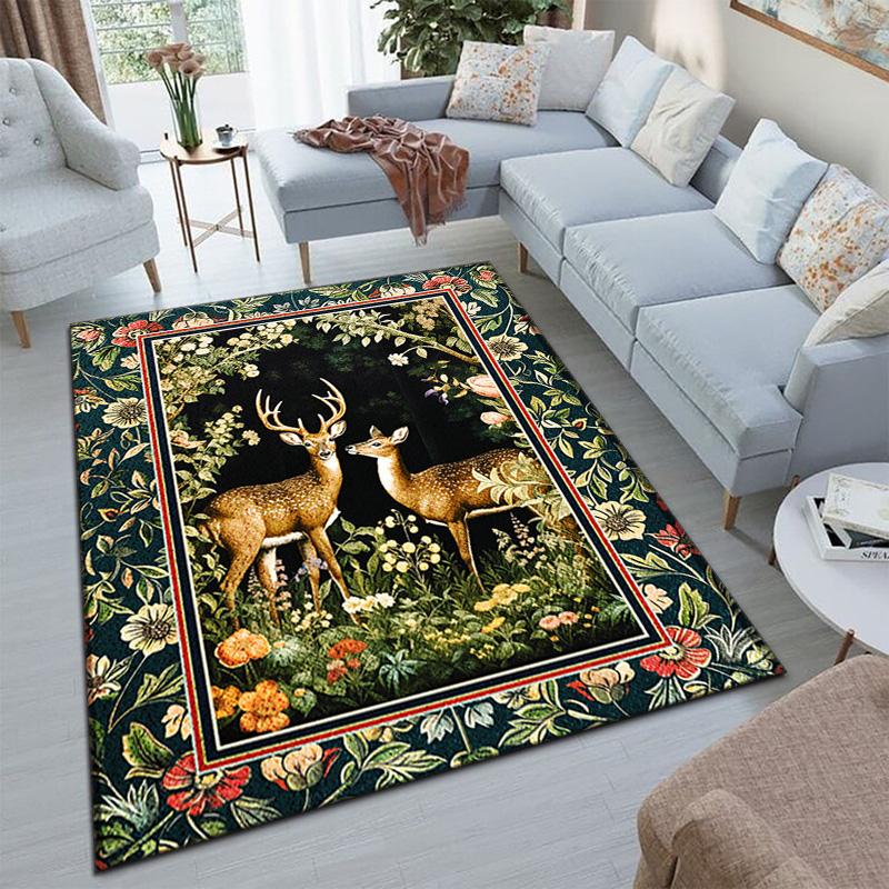 Fox Floral Frame Carpet Is Suitable For Living Room And Bedroom Doormats Office Balcony Decorative Carpet A10