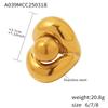 Hyperbole Two-tone Stainless Steel Chunky Rings For Women 18k Gold Plated copper Color Hip Hop Rock Style Women's Large Ring