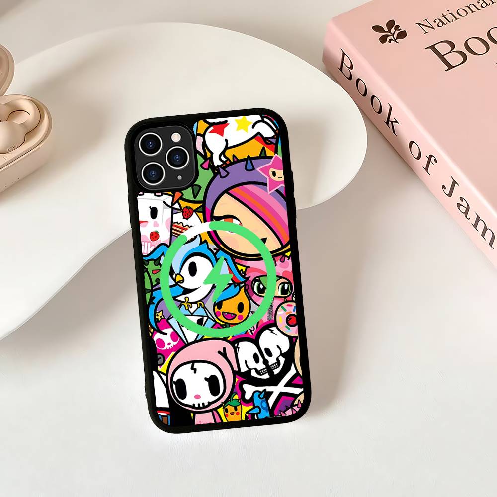 Character T-tokidoki For Magsafe Magnetic Phone Case Wireless PC+TPU For IPhone 11 12 13 14 15 16 17 Pro Max Plus