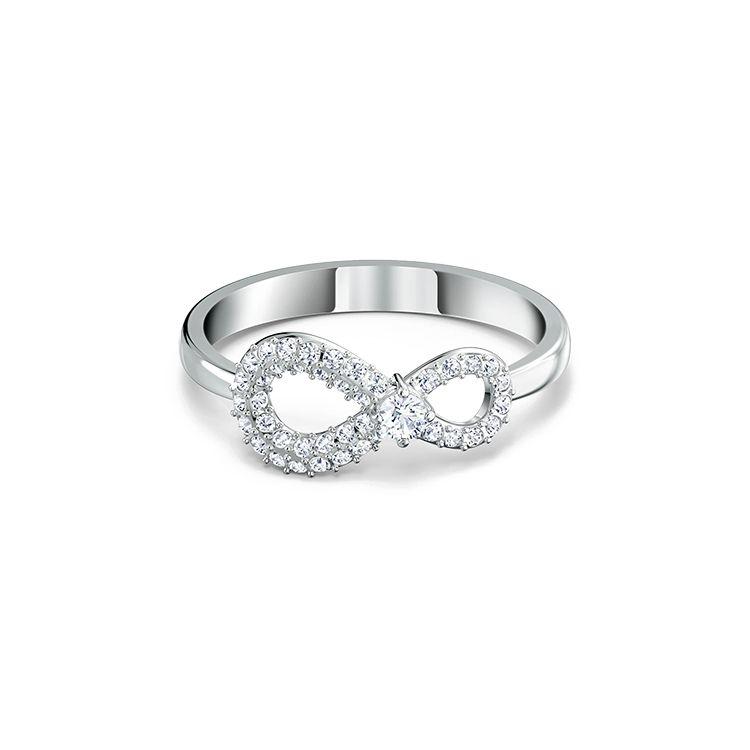 Swarovski Infinity Eternal Love Rhodium Plated Ring Women ring White 5535410 55